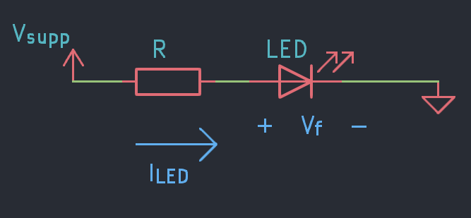 LED series resistor circuit